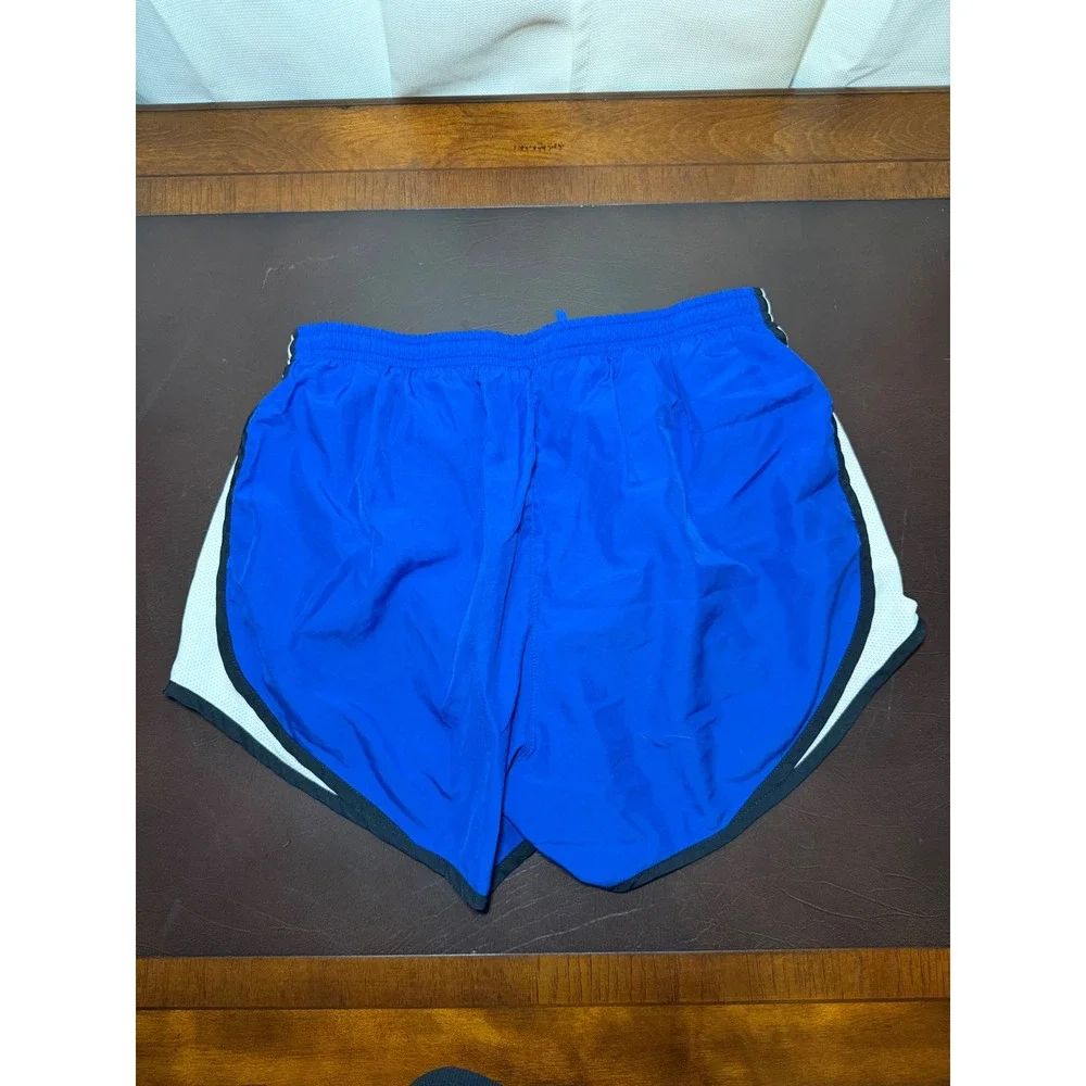 Nike Dri-FIT Tempo Running Shorts Womens Medium Blue White Mesh Athletic Gym
